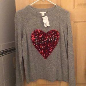Brand New H&M I Love Sweatshirt